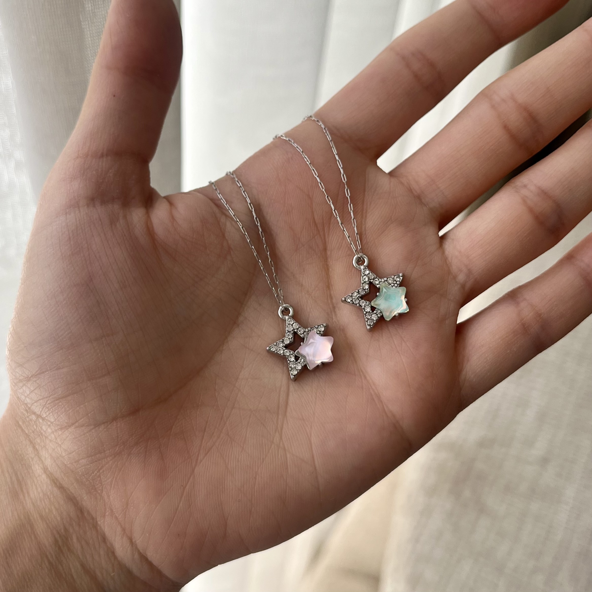 گردنبند دخترانه ستاره صورتی | مراقبتی